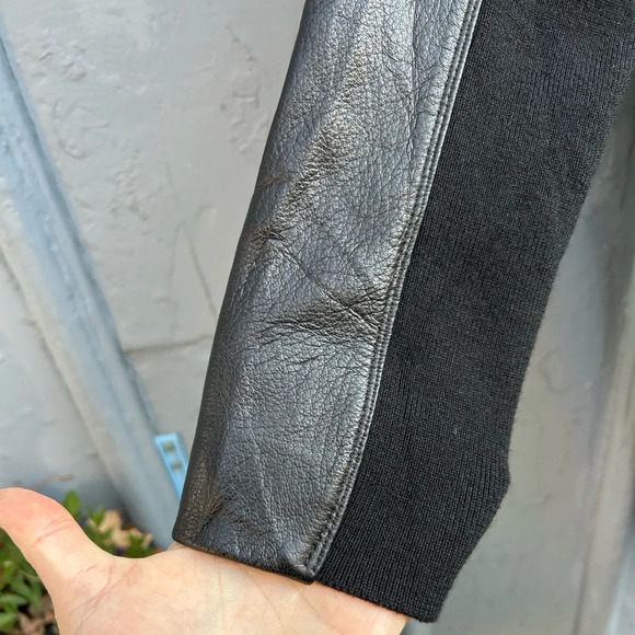 Rick Owens Cashmere Wool Leather Cocoon Coat, size 44 - Picture 5 of 13